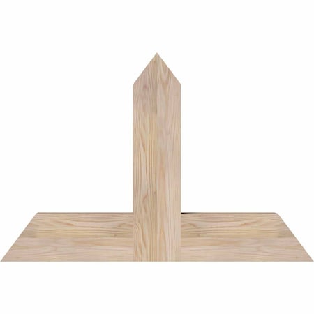 Ekena Millwork Portland Smooth Timber Gable Bracket, Douglas Fir, 36"W x 24"H x 3 1/2"D x 5 1/2"F, 16/12 Pitch GBW036X24X0406POR00SDF